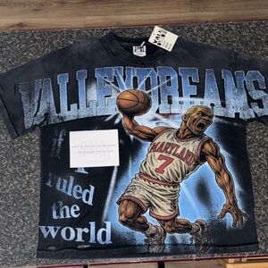 Vale Forever VALLEY-DREAMS Washed BLACK Graphic TEE SIZE XL 100% Authentic NWT